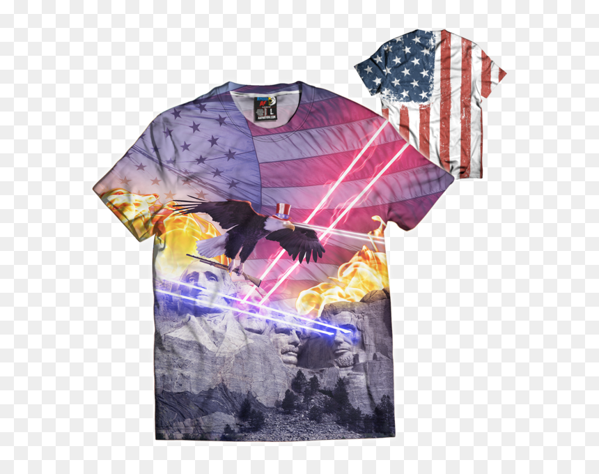 Trump American Flag Shirt, HD Png Download - mt rushmore png