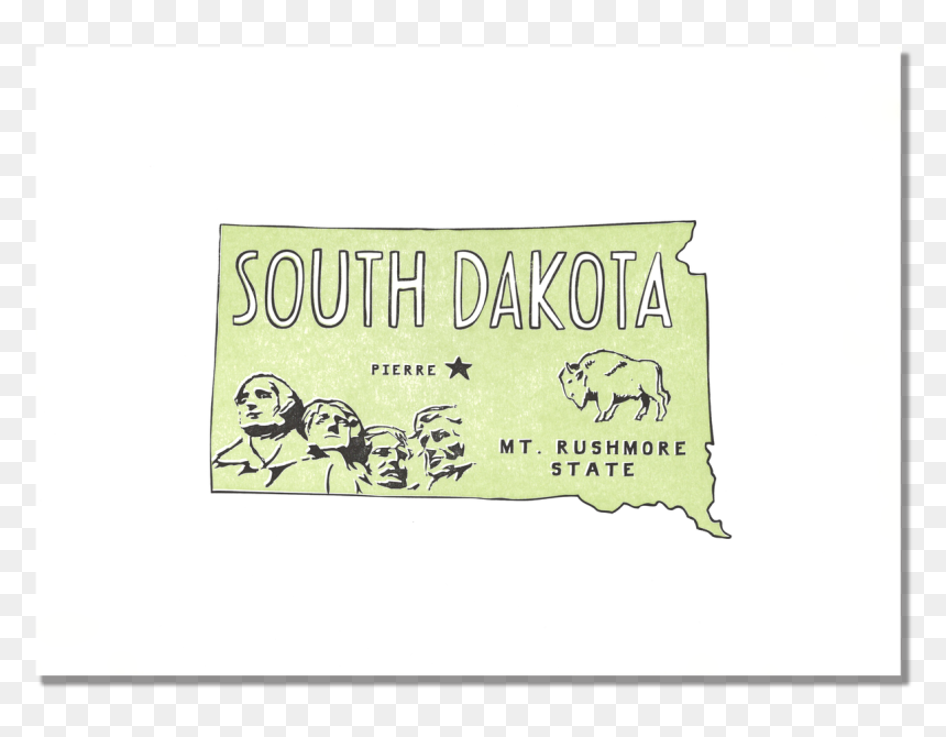 South Dakota State Prints - Mount Rushmore Monument Vintage Recycled License Plate, HD Png Download - mt rushmore png