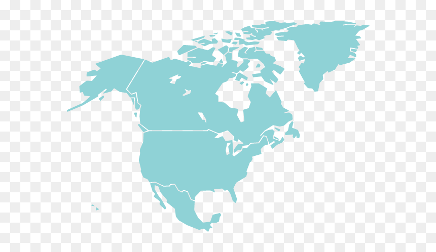 Colors Of Each Continent, HD Png Download - map of america png
