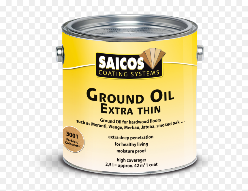 Saicos Ground Oil Extra Thin - Label, HD Png Download - oil can png
