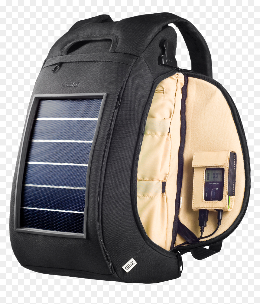 High Tech Bag With Solar, HD Png Download - mochila png