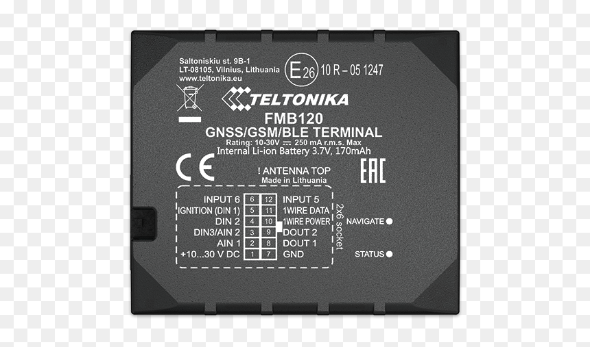 2g Gnss Tracker With Internal Battery - Fmb110, HD Png Download - margen png