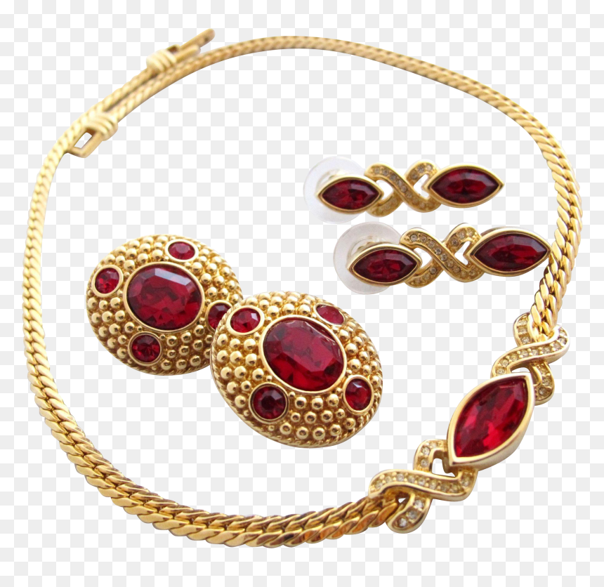 Earrings, HD Png Download - red jewel png