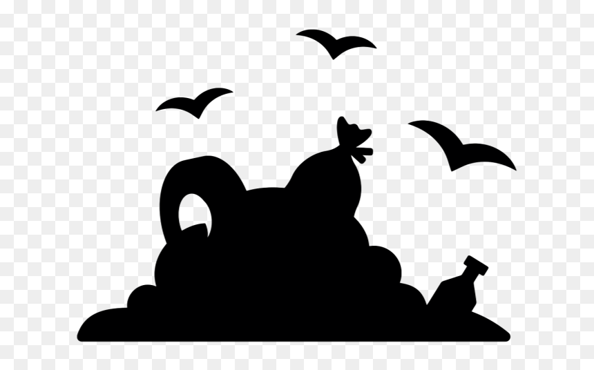 Antique Old Items - Landfill Silhouette Png, Transparent Png - garbage pile png