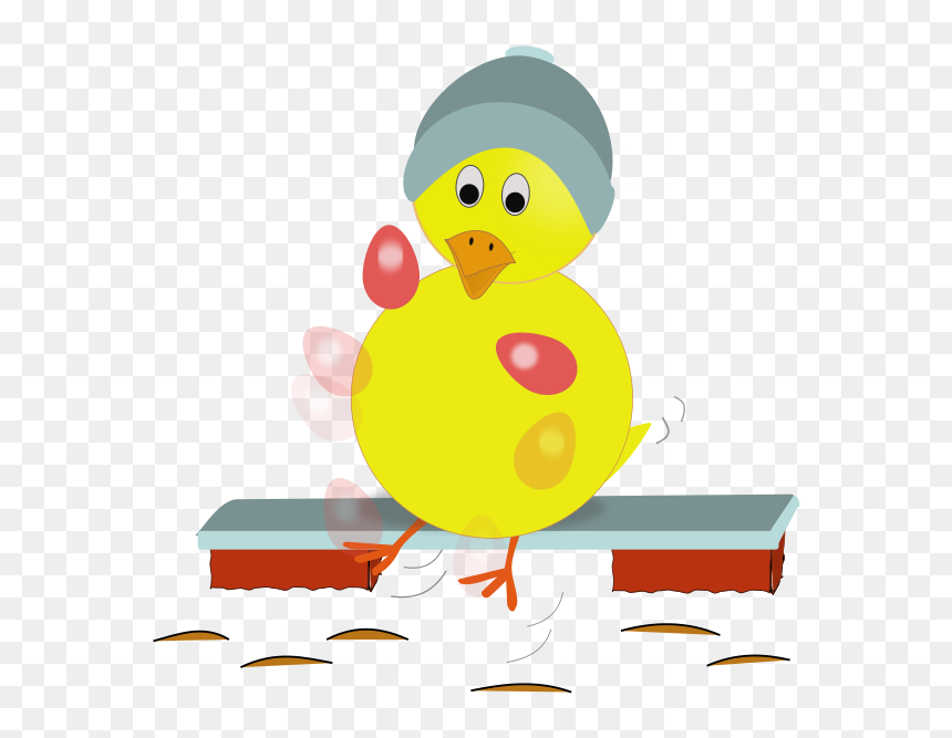 Easter Chick Kicking Eggs Png Images - Påskekylling Png, Transparent Png - easter .png