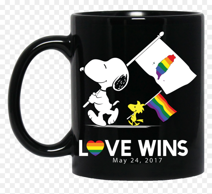 Love Wins In Taiwan Black Coffee Mugs - Lgbtq Necklace, HD Png Download - black coffee mug png