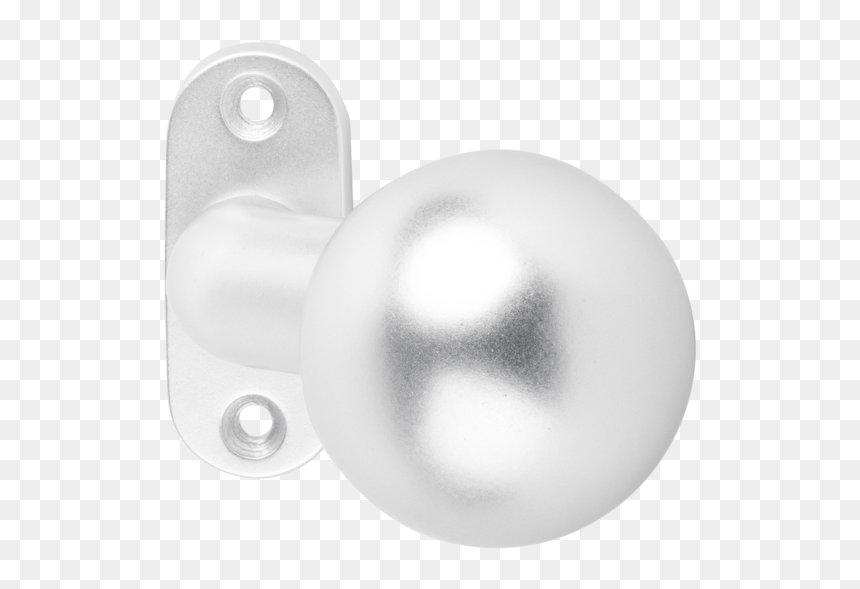 Doorknob Ø 52 Mm Cranked Aluminium Silver Galvanized, - Pearl, HD Png Download - doorknob png