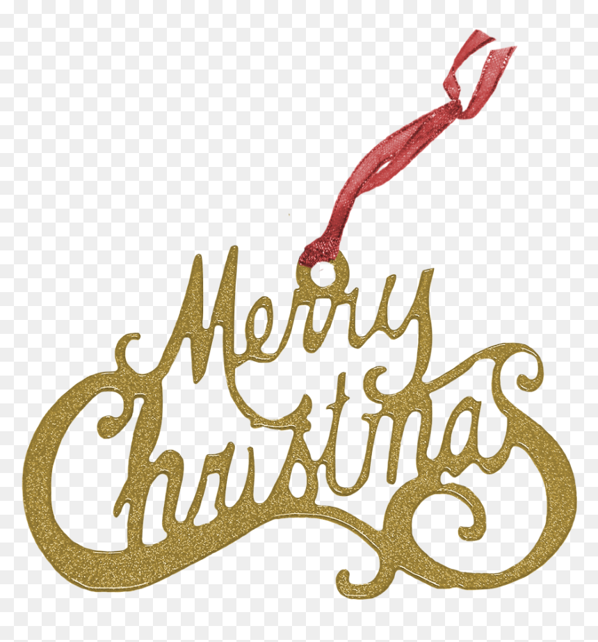 Gold Merry Christmas Ornament, HD Png Download - gold christmas png