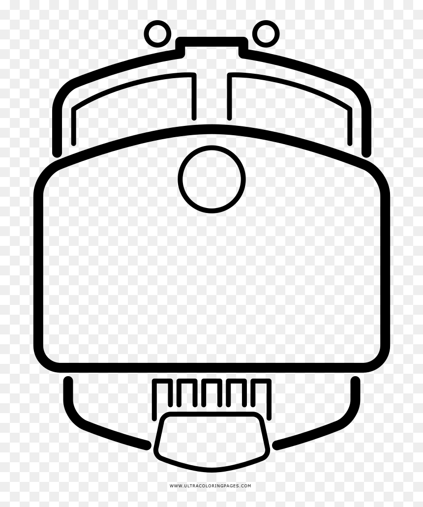 Train Coloring Page - Line Art, HD Png Download - tren png