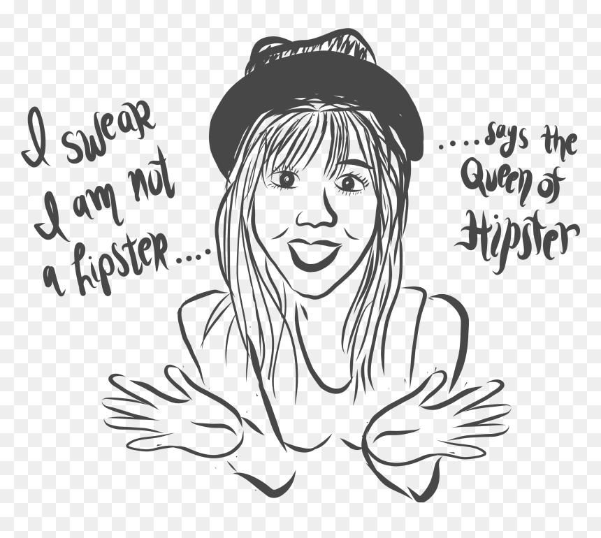 Cartoon, HD Png Download - hipster girl png