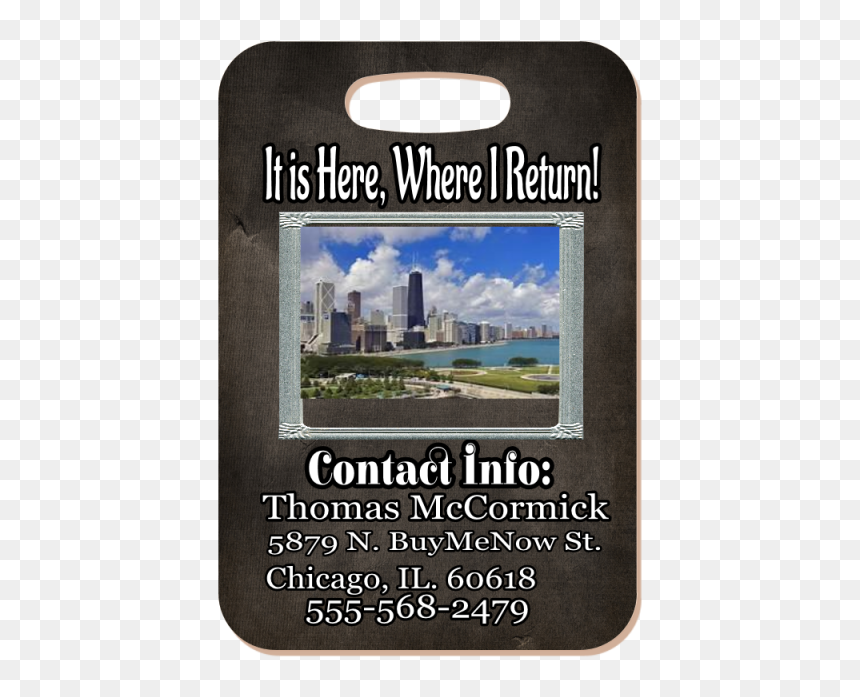 Chicago, HD Png Download - luggage tag png