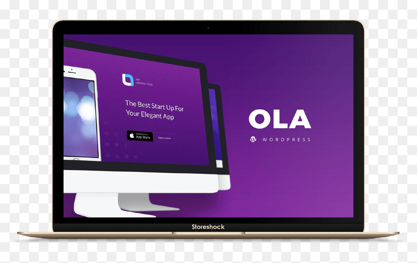 Wordpress App Landing Page, HD Png Download - ola png
