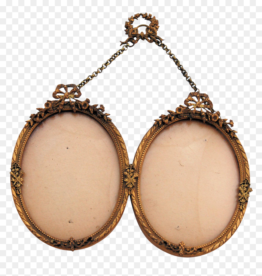 Oval Picture Frame Png - Locket Frame Png, Transparent Png - double photo frame png