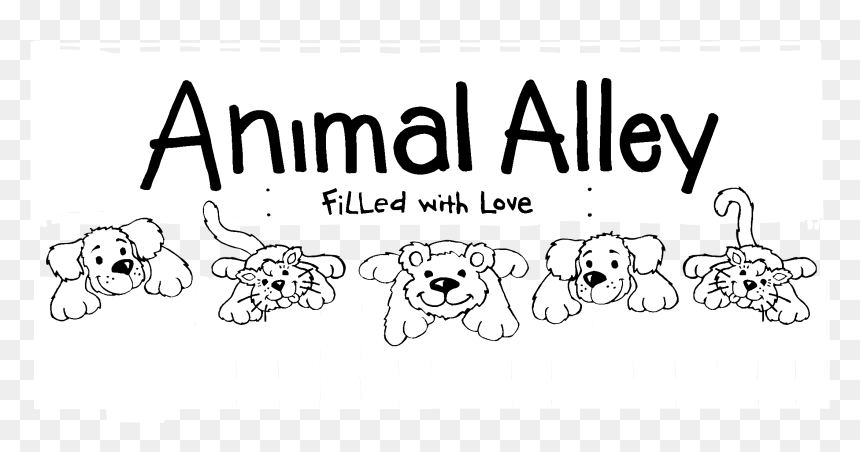 Animal Alley Logo Black And White - Animal Alley, HD Png Download - alley png