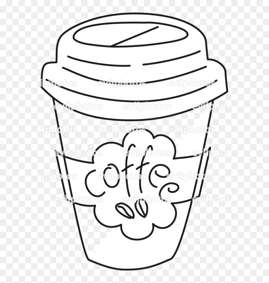 Coffee - Line Art, HD Png Download - scribble lines png