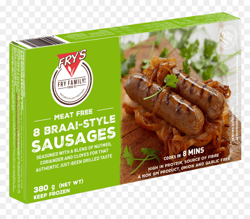 Fry's Braai Sausages, HD Png Download - sausage link png