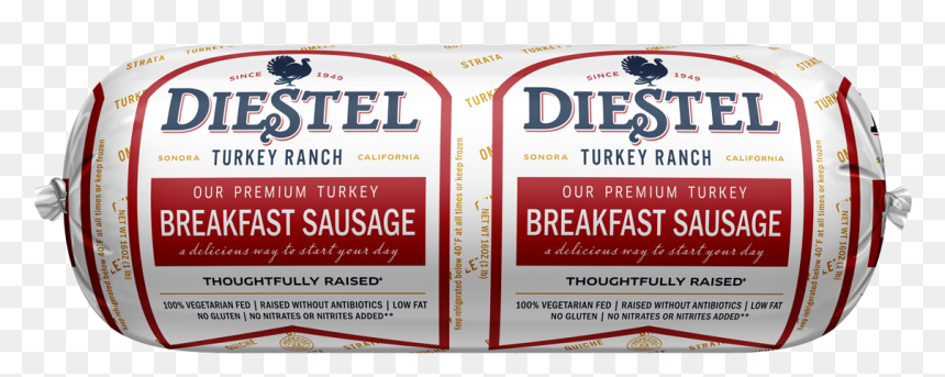 Dfr Frozen Breakfast Turkey Sausage Rendering - Diestel Farms Turkey Italian Sausage, HD Png Download - sausage link png