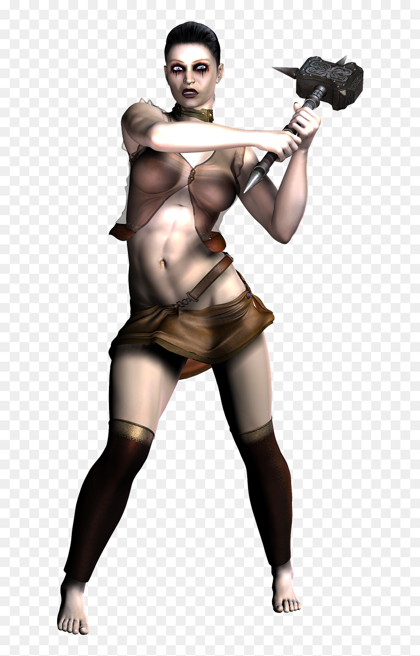 Girl Warrior Fantasy Free Photo - Firearm, HD Png Download - strong woman png