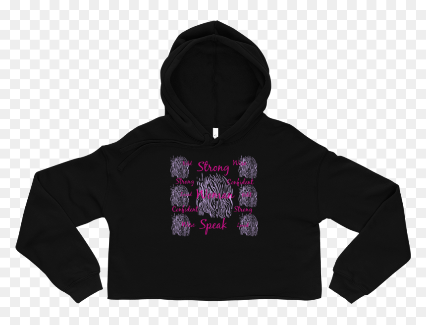 Strong Woman Cropped Hoodie , Png Download - Hoodie, Transparent Png - strong woman png