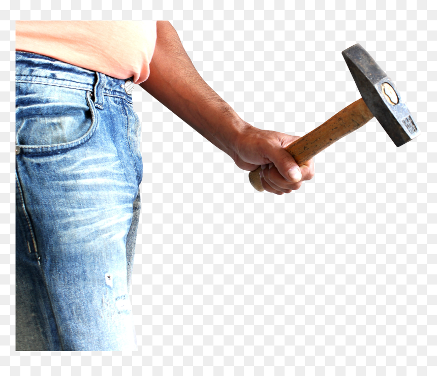 Man With Hammer Png, Transparent Png - leg png
