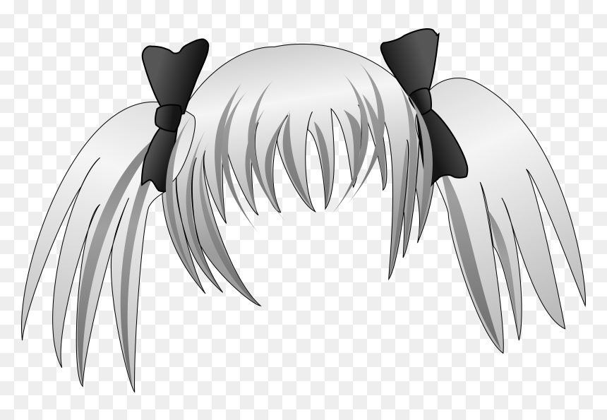 Hair Clip Art, HD Png Download - anime hair png