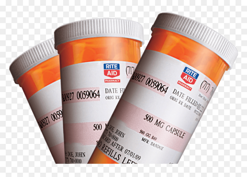 Rite Aid Prescription Bottle, HD Png Download - pill bottle png