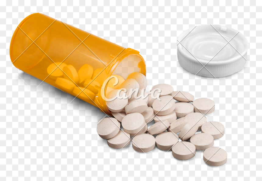 Spilled Pill Bottle Png, Transparent Png - pill bottle png
