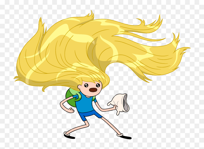Finn Adventure Time Long Hair, HD Png Download - long hair png