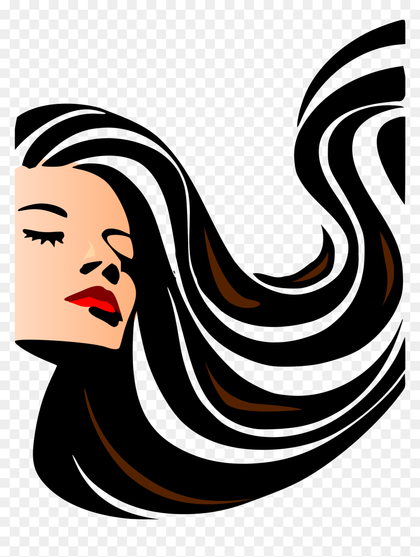 Beautiful Woman Clip Art, HD Png Download - long hair png