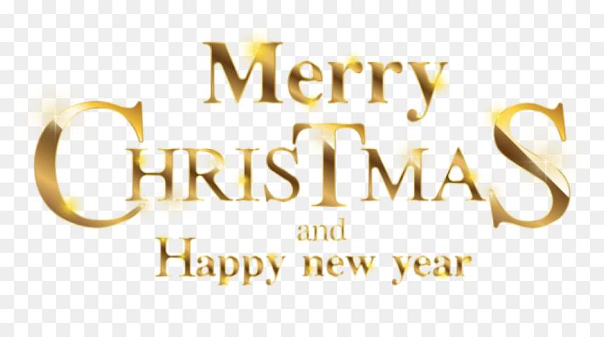 Merry Christmas And Happy New Year 2019 Png, Transparent Png - merry christmas text png