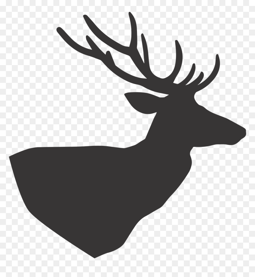 Deer, HD Png Download - deer head silhouette png