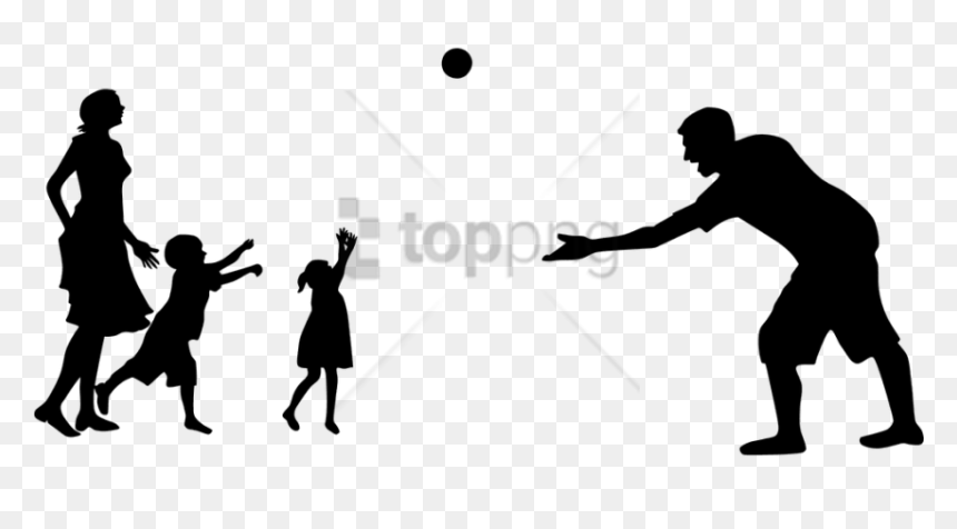 Family Silhouette People Png, Transparent Png - family silhouette png