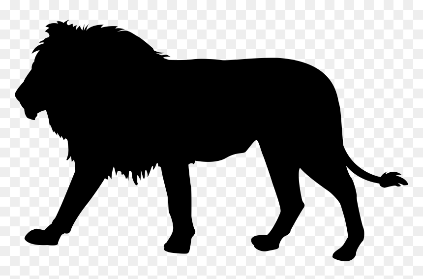Lion Silhouette Clipart, HD Png Download - family silhouette png