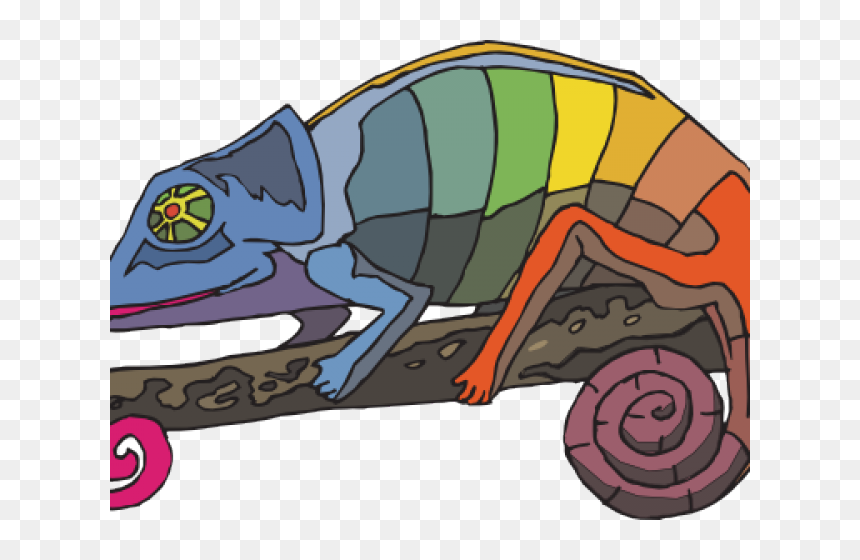 Rainbow Chameleon, HD Png Download - mayilpeeli png