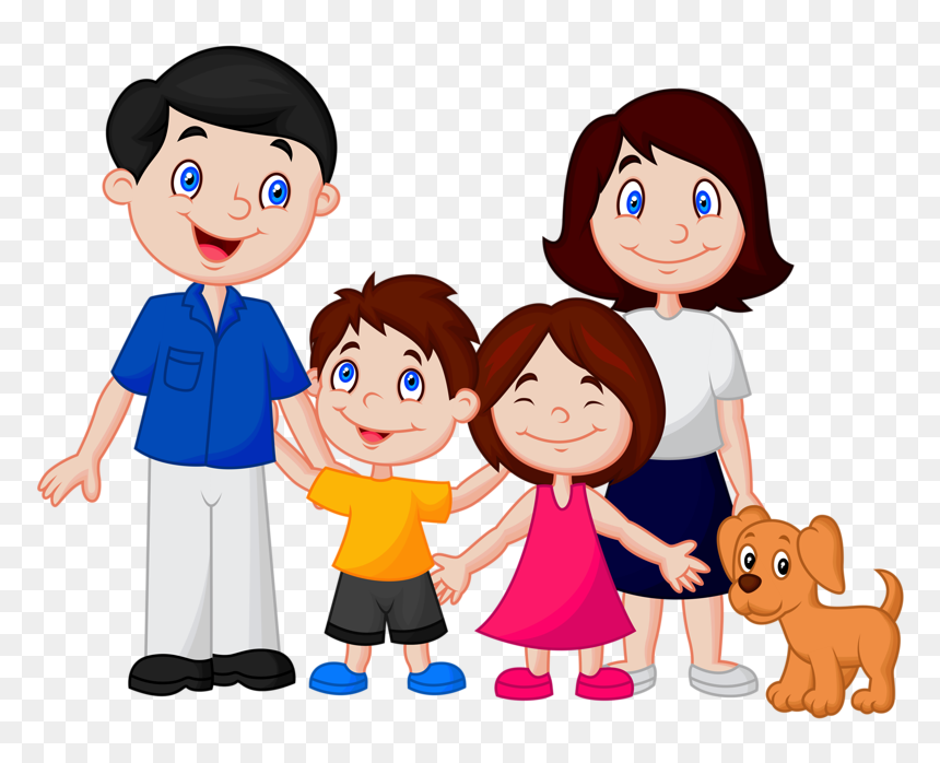 Cartoon Images Of Nuclear Family, HD Png Download - family silhouette png
