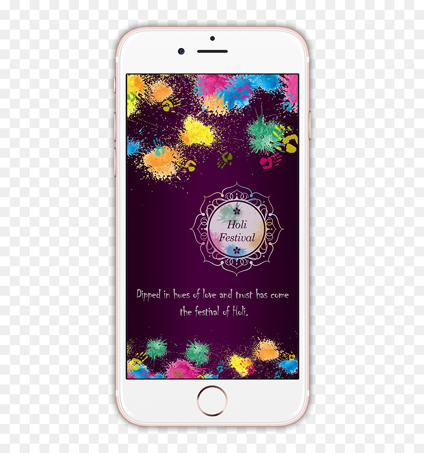 Iphone, HD Png Download - happy holi text png