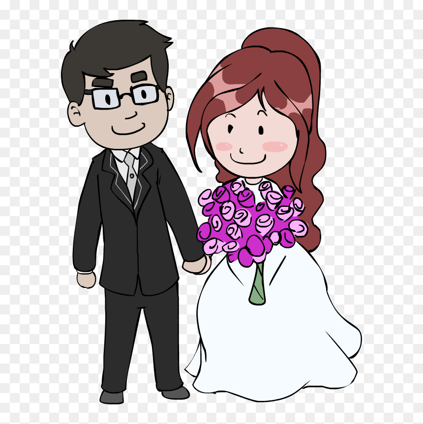 1st Marriage Anniversary Invitation Letter, HD Png Download - wedding couple clipart png