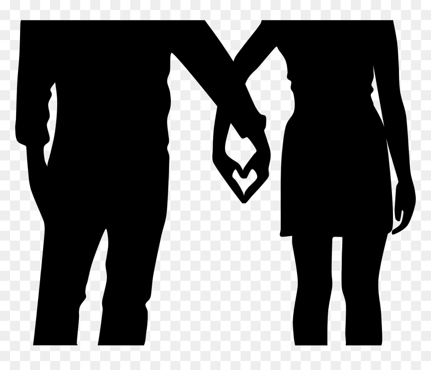 Couple Holding Hands Clipart, HD Png Download - wedding couple clipart png
