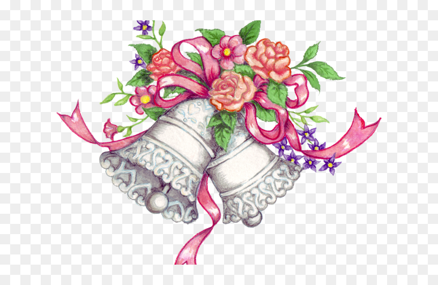 Clipart Wedding Bells, HD Png Download - wedding couple clipart png