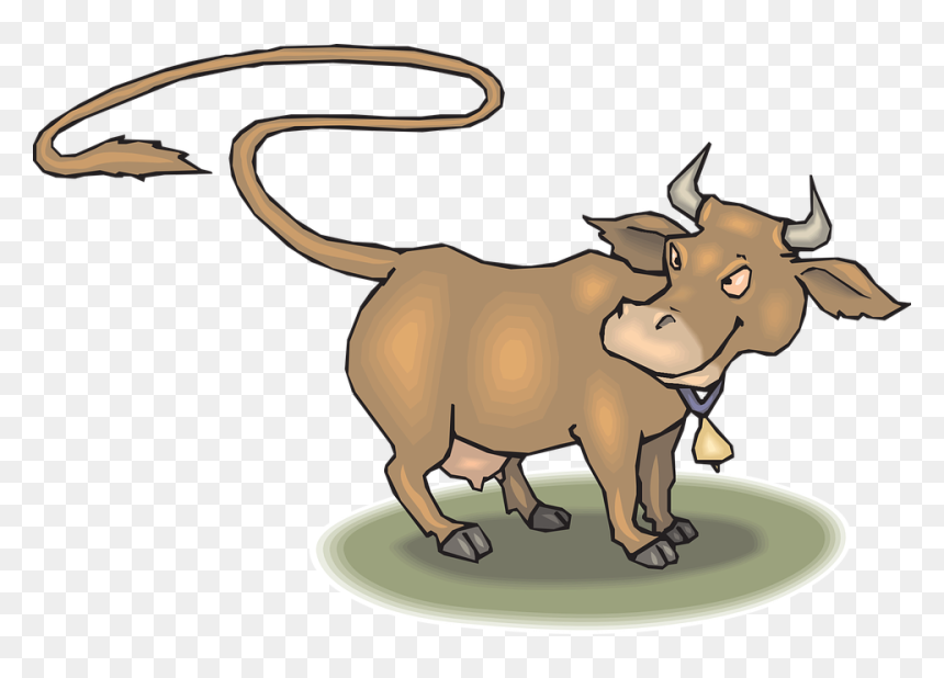 Evil Cow Cartoon, HD Png Download - indian cow png