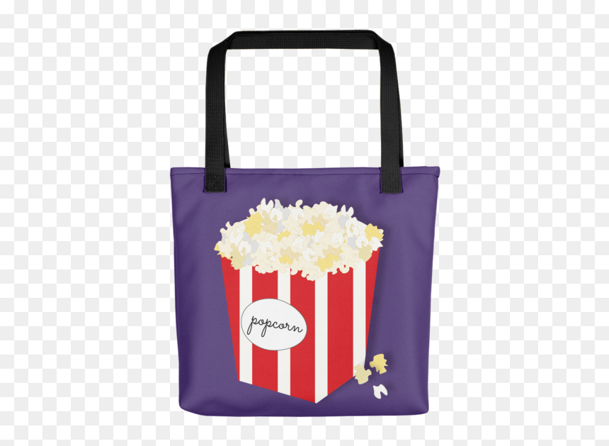 Tote Bag Purple, HD Png Download - popcorn bag png