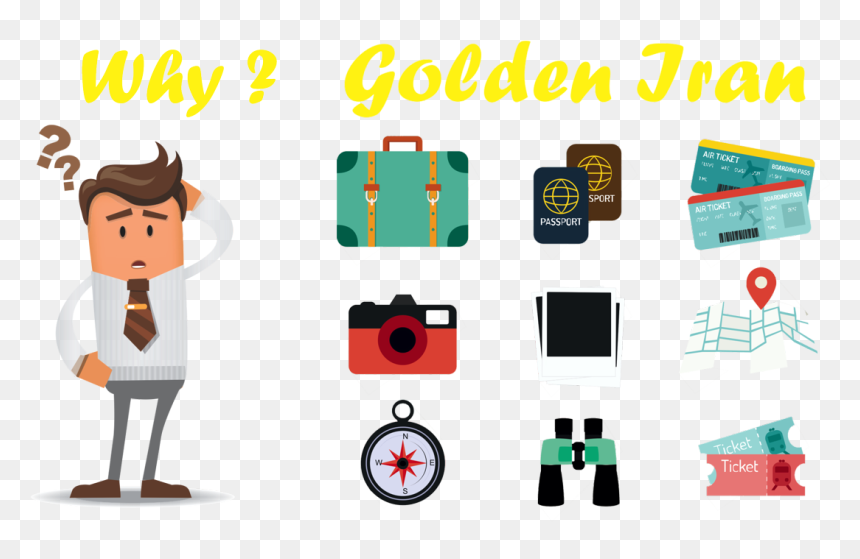 Golden Iran Agency Why - Confused Transparent Background, HD Png Download - us passport png