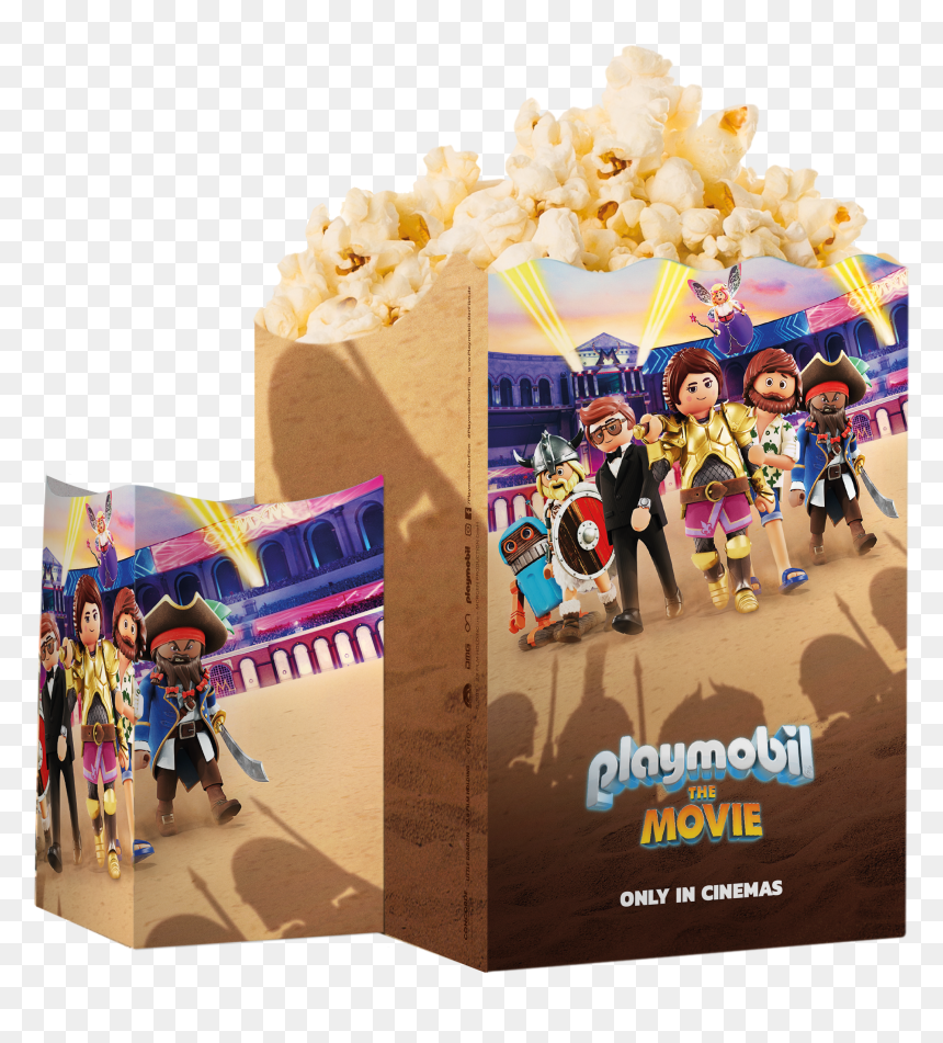 Playmobil The Movie 2019, HD Png Download - popcorn bag png
