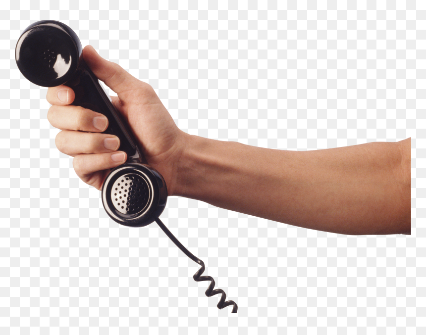 Phone In Hand Png - Телефонная Трубка В Руке, Transparent Png - hand stamp png