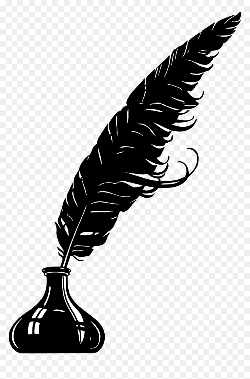 Inkwell Clip Art, HD Png Download - crow feather png