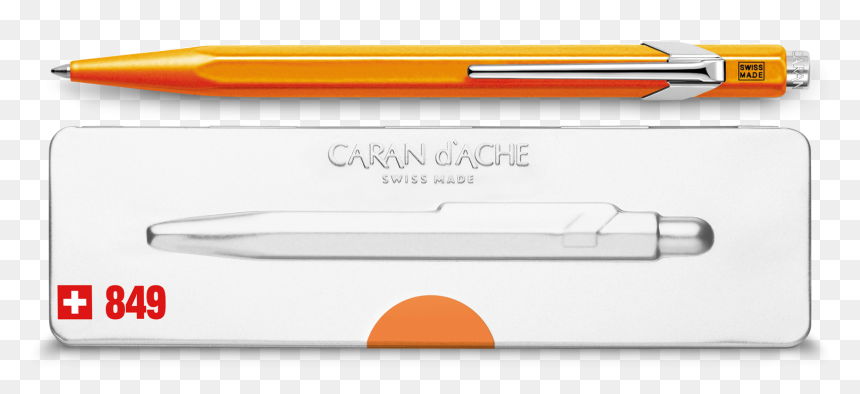 Caran D Ache 849 Fluo Ballpoint Pen, HD Png Download - boligrafo png