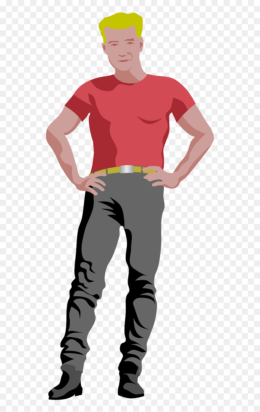Tall Blond Man Clipart, HD Png Download - man body png