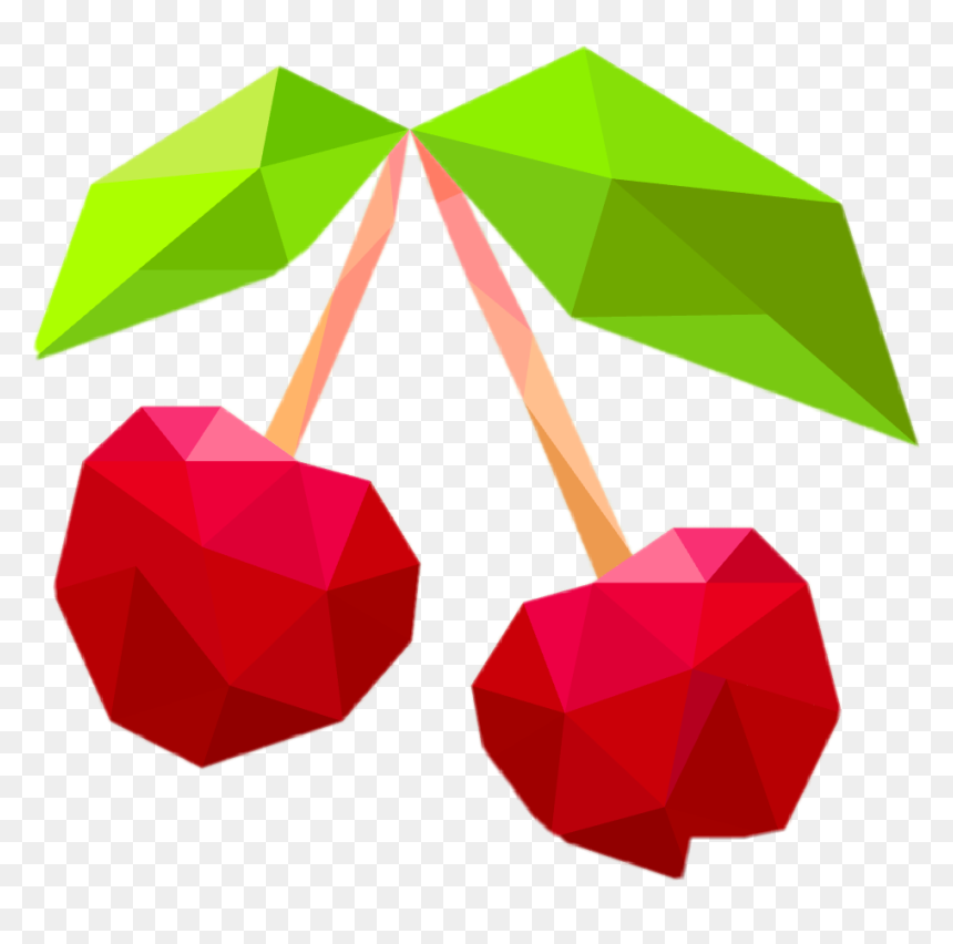 #cereza #cherry #cherrybomb - Origami, HD Png Download - cereza png
