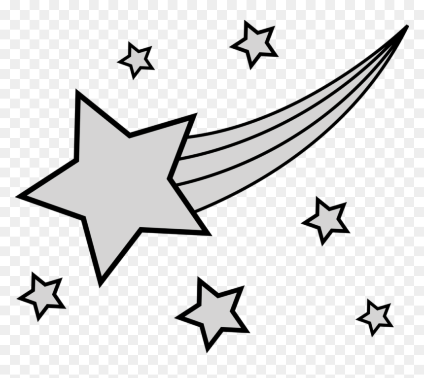 Estrella Fugaz Png , Png Download - Shooting Star Black And White, Transparent Png - estrella fugaz png