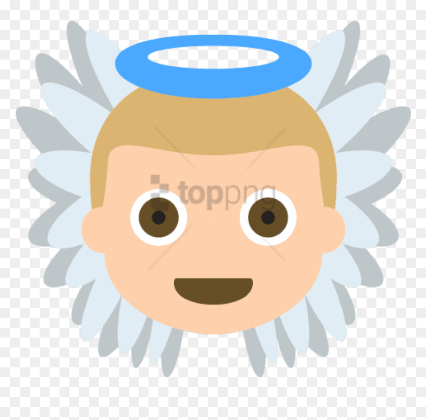 Free Png Baby Angel Tone 2 Emoji Emot Vector Icon - 👼 Head Cartoon Yellow Png, Transparent Png - tone png